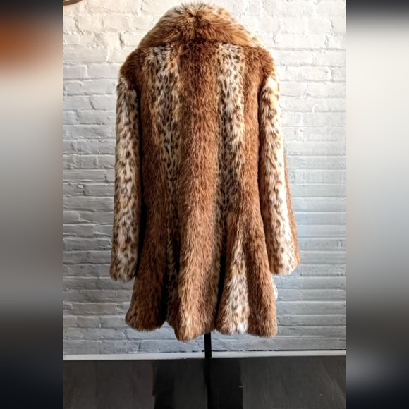 Rare INC International Concepts Faux Leopard Coat - Picture 2 of 4